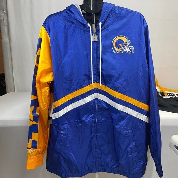 Los Angeles Rams Mitchell & Ness Full-Zip Windbreaker - Picture 1 of 7
